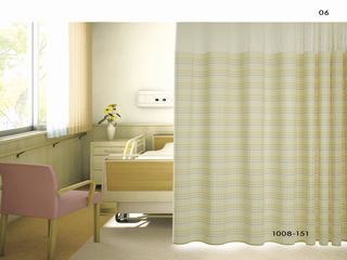 Inherently Flame Retardant Stripe-Cubicle/Hospital Curtains 1008-151